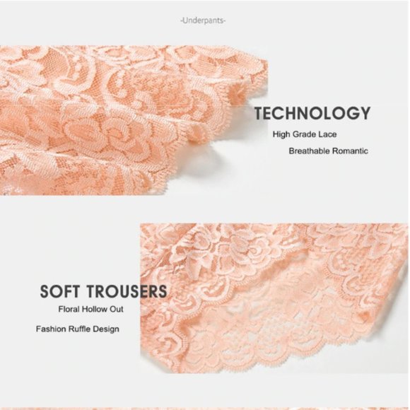 NEW High Waist Slender Lace Brief Panties - Picture 6 of 15